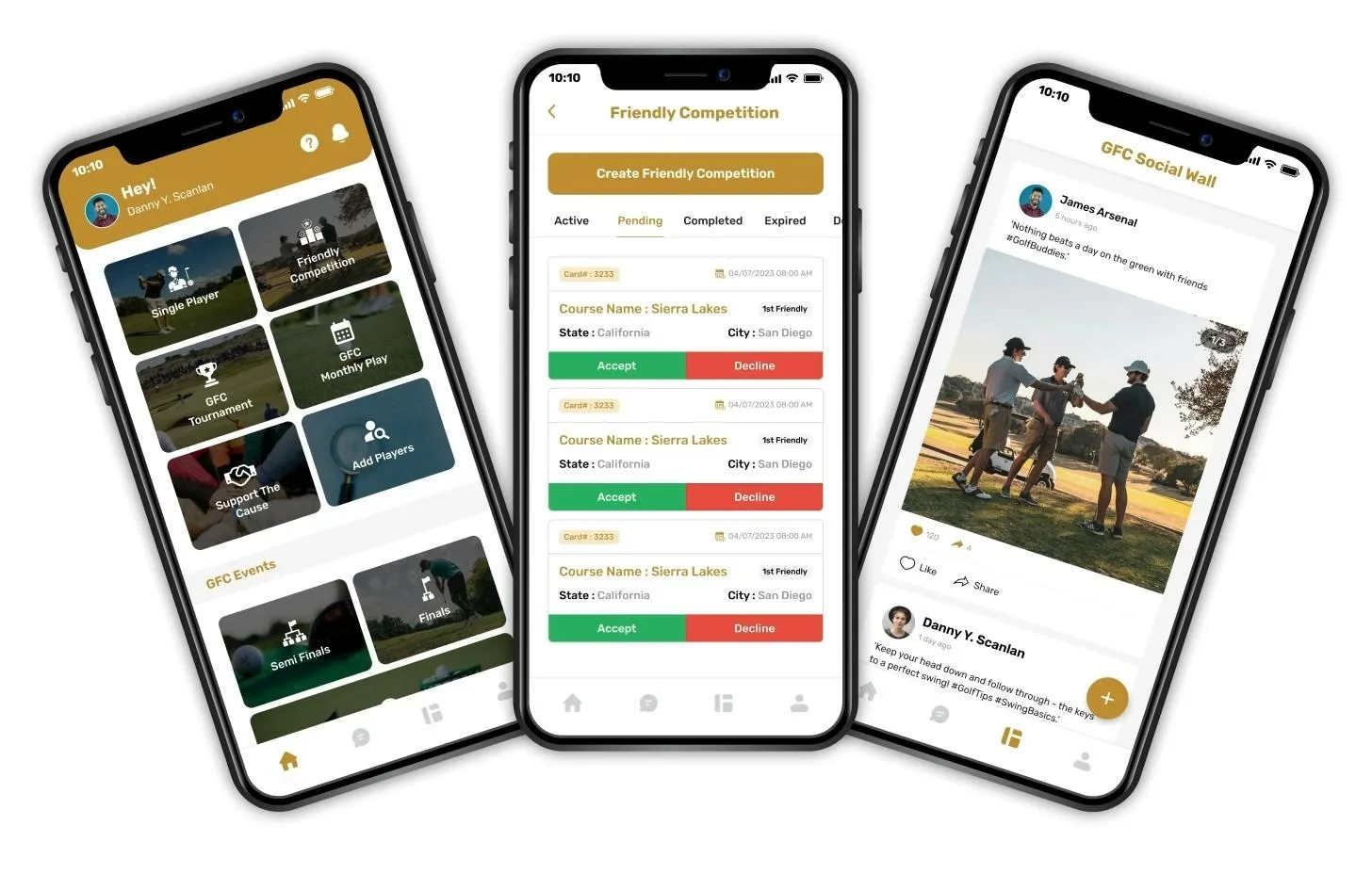 Golf Mobile App – project